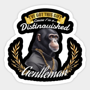 The Distinguished Ape Gentleman Sticker